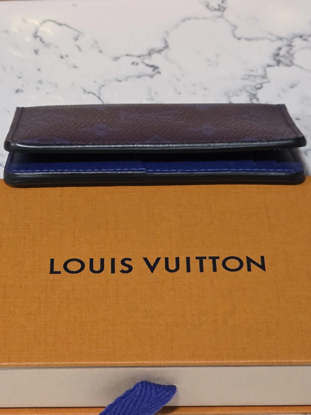 Louis Vuitton Cobal Taigarama Monogram Card Holder-GIFTABLE